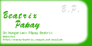 beatrix papay business card